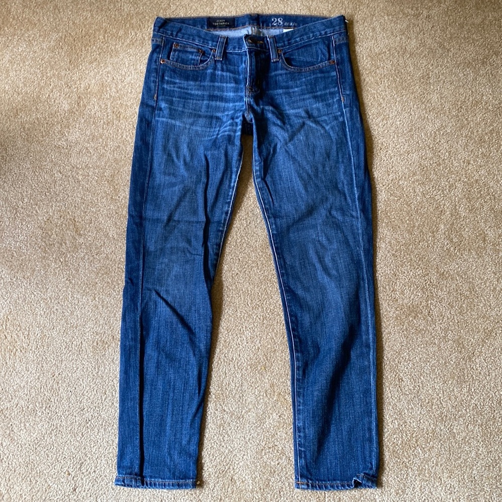 J. Crew toothpick jeans 28 ankle skinny j